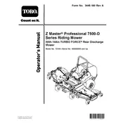 Toro Z Master 7500-D 72144 Mower
