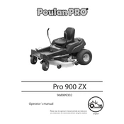 Poulan Pro Z-Series PRO 900 ZX Mower manual cover