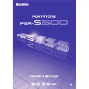 Yamaha PSR-S500 Keyboard manual cover