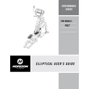 Horizon Fitness PSE7 2007 Elliptical manual cover