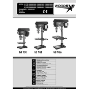 Woodstar TD 13T 3906803000 Drill manual cover