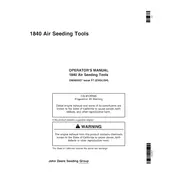 John Deere 1840 Seeder manual cover