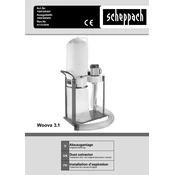 Scheppach Woova 3.1 1906306901 Dust Collector manual cover