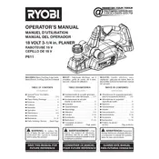 Ryobi P611 Planer manual cover