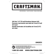 Craftsman CMCD721 Drill manual cover