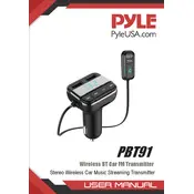 Pyle PBT91 Transmitter manual cover