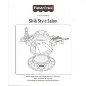 Fisher Price Mattel Dress and Dream Sit and Style Salon Center 74833 Toy manual cover