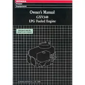 Honda GXV340 1988 Engine manual cover