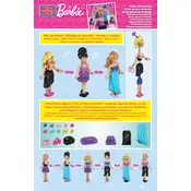 Mega Bloks Mattel Barbie Glam Evening CNF01 Construction Set manual cover