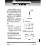 Shure 565SH Microphone manual cover