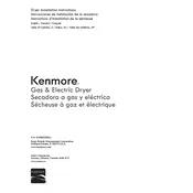 Kenmore 75132 110.7513410 Dryer manual cover