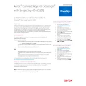 Xerox Connect App for DocuSign with Single Sign-On Application manual cover