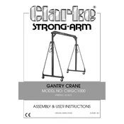 Clarke 7612570 CWGC1000 Gantry Crane manual cover