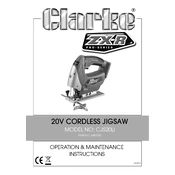 Clarke 6487025 CJS20Li 20V Cordless Jigsaw manual cover