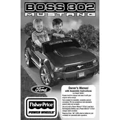 Power Wheels Mattel Ford Mustang Boss 302 Blue W9257 Toy manual cover