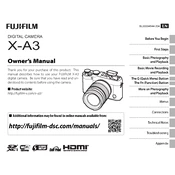 Fujifilm X-A3 Camera manual cover