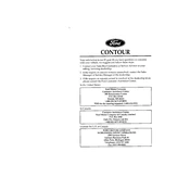 Ford Contour 1996 manual cover