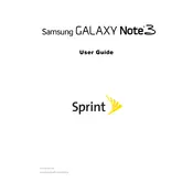 Samsung Galaxy Note 3 Sprint SM-N900PZKESPR Phone manual cover