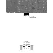 Rotel RLC-1080 Power Conditioner manual cover