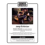 Power Wheels Mattel Jeep Enforcer 74460 Toy manual cover