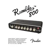 Fender Rumble 800 Head 2372000000 120V 60Hz NA Amplifier manual cover