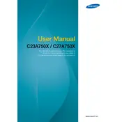 Samsung C23A750X Monitor manual cover