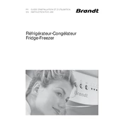 Brandt BFD4520SS Refrigerator manual cover