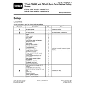 Toro Titan ZX4820 74920 Mower manual cover