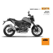 KTM Duke 690R 2017 Motorcycle manual cover