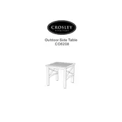 Crosley CO6208 Table manual cover