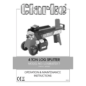 Clarke 3402040 4 Ton Log Buster 7 manual cover