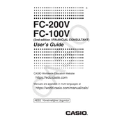 Casio FC-100V 2nd Edition Calculator manual cover