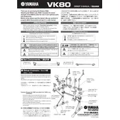 Yamaha VK80 Drum Rack manual cover