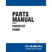 Subaru PKX301ST Pump manual cover