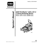 Toro Z Master Z597 74280TE Mower manual cover