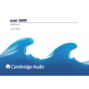 Cambridge Audio Azur 340T Tuner manual cover