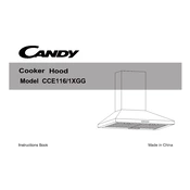 Candy CCE116 1XGG manual cover