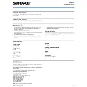 Shure SB901A Microphone manual cover