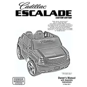 Power Wheels Mattel Cadillac Escalade N8417 Toy manual cover