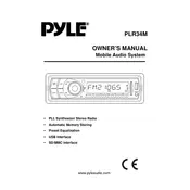 Pyle PLR34M Audio System manual cover