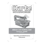 Clarke 6462150 CSS400B 400mm 16 Inch Scroll Saw manual cover