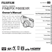 Fujifilm FinePix F660EXR Camera manual cover