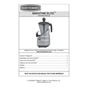 Back To Basics L5735 SP600 Smoothie Maker manual cover