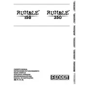 Fender Rumble 150 Amplifier manual cover