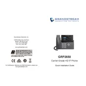 Grandstream GRP2650 IP Phone manual cover