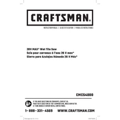 Craftsman CMCS4000M1 Saw manual cover