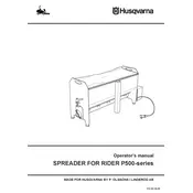 Husqvarna Spreader for Rider P500-Series Spreader manual cover