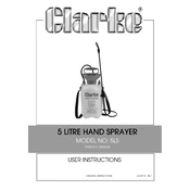 Clarke 3402264 5LS 5 Litre Hand Sprayer manual cover