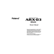 Roland SuperNatural ARX-03 manual cover