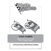 Clarke 7640265 FP150 Foot Pumps manual cover